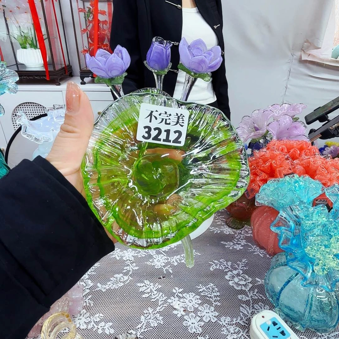 瑕疵不退不换琉璃花瓶花器艺术品