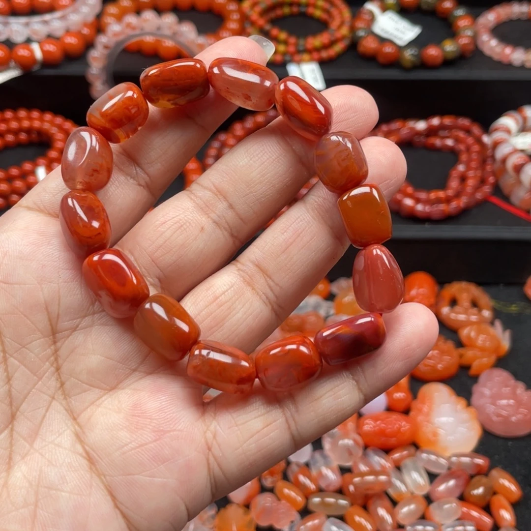 南红玛瑙未镶嵌卡11火焰纹随型