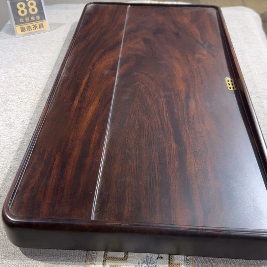 木非洲进口黑檀实木茶盘65x32x4
