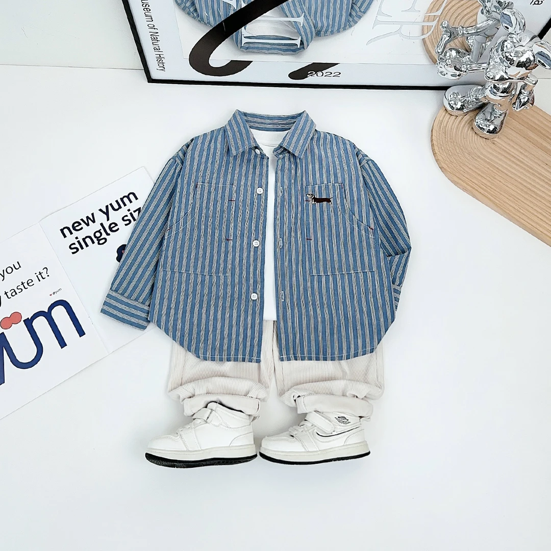 儿童衬衫长袖2025新款春装男童春秋上衣潮 HZ25023 悠悠童话童装