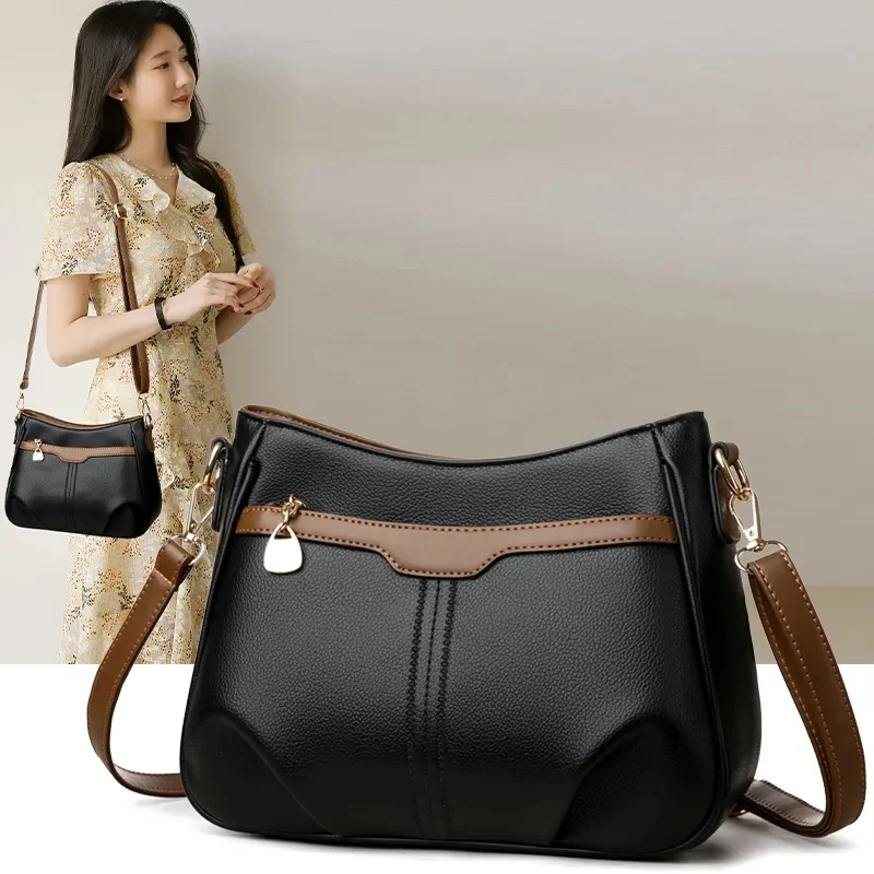 包包女2025新款潮流洋气百搭高级质感中年妈妈包时尚单肩包斜挎包