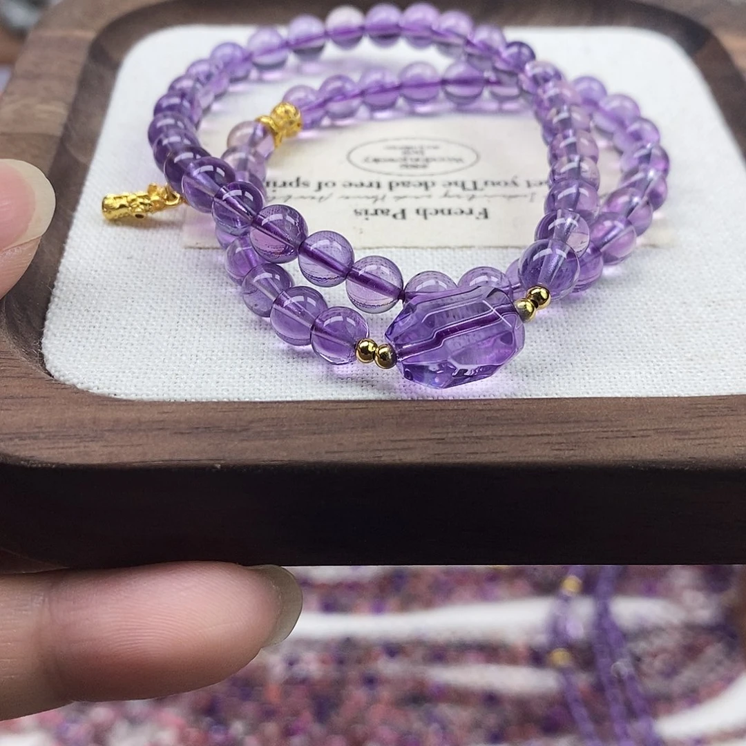 手串未镶嵌水晶紫水晶