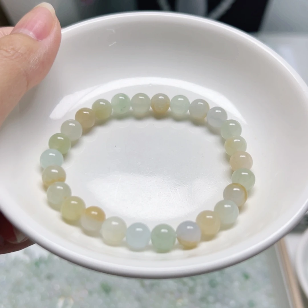 散珠翡翠泡*堂纯天然缅甸翡翠A货卡7，20颗