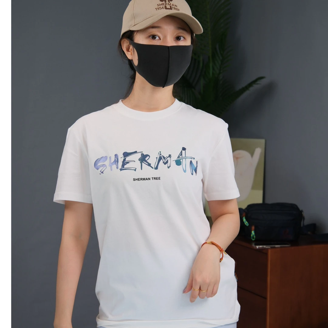 SHERMANTREE08舍曼树凉感抑菌透气速干户外休闲圆领短袖20051-WH