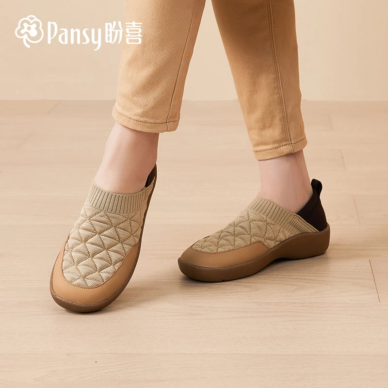 【pansy】盼喜日本秋季时尚休闲鞋飞织网面透气女鞋走路超轻舒适鞋
