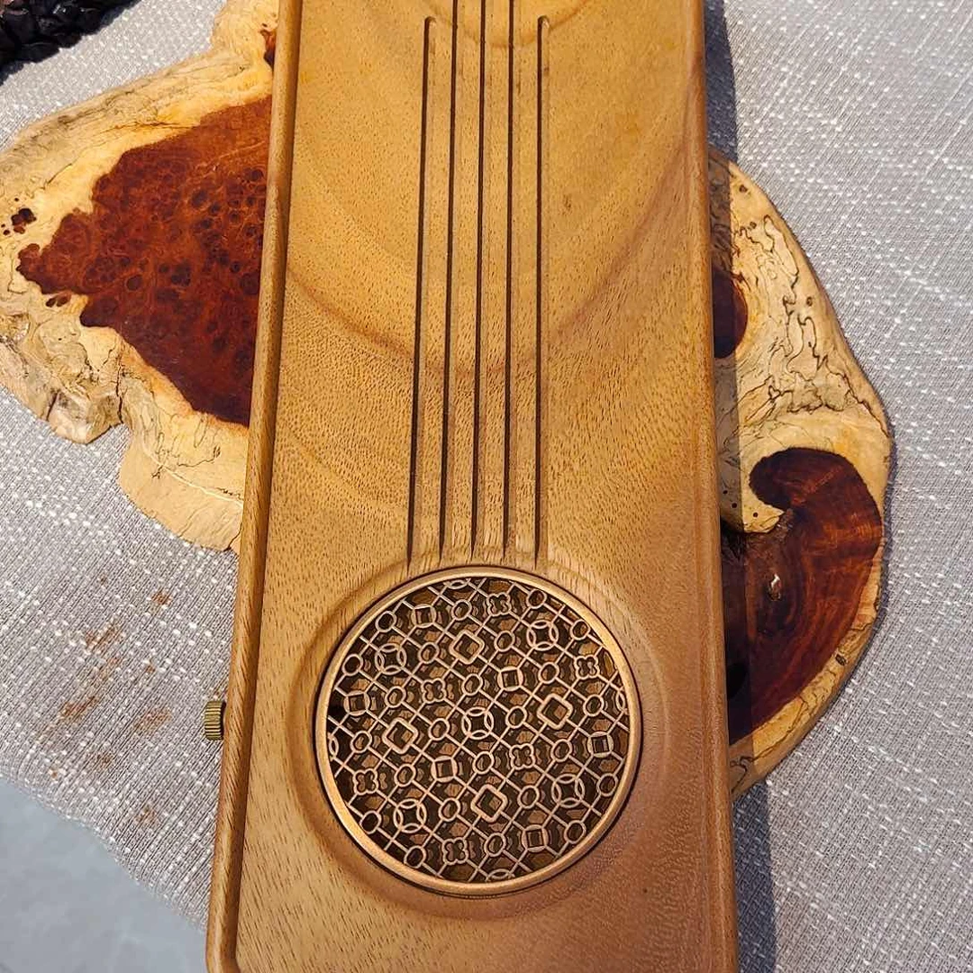 微瑕：胡桃木干湿两用茶盘