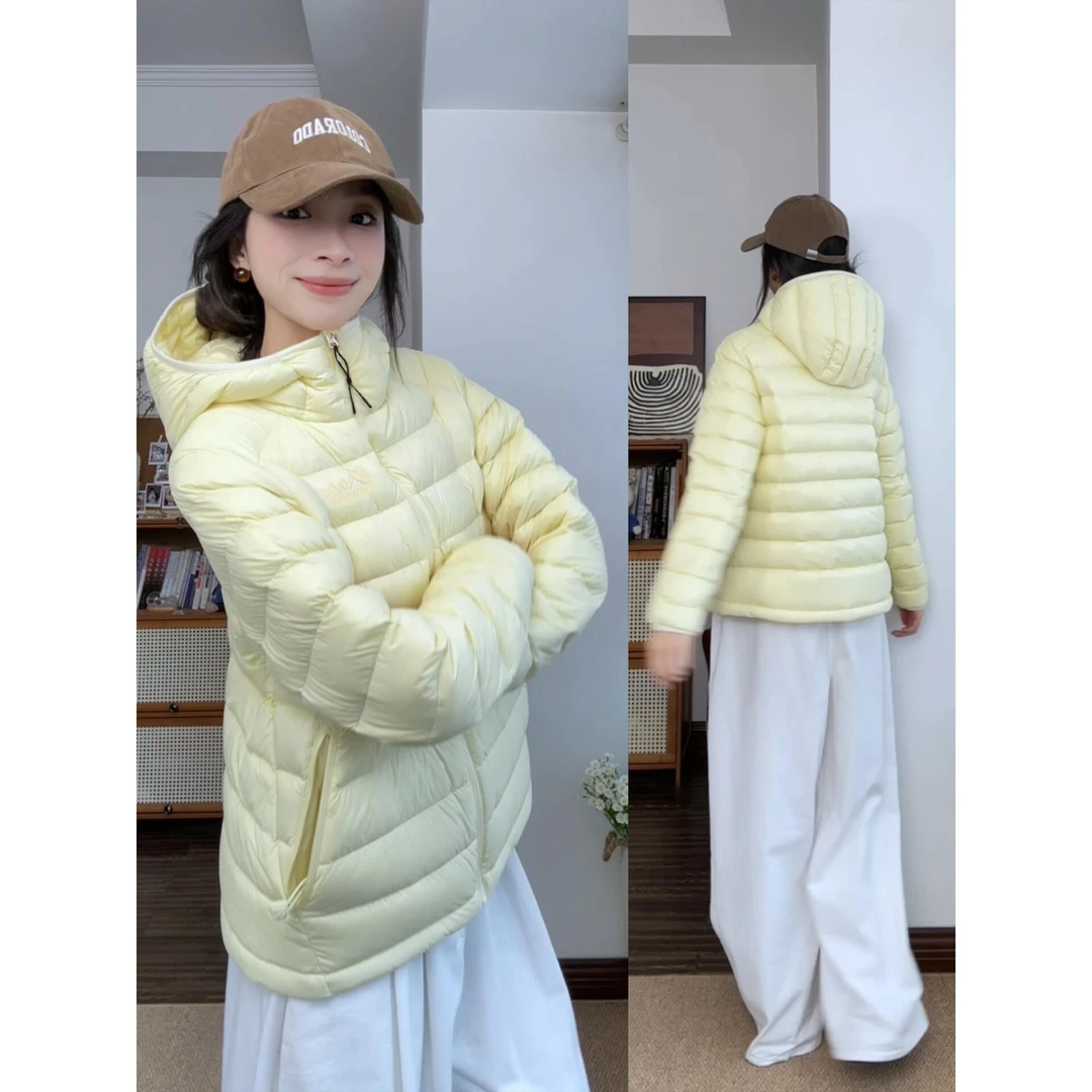 轻薄排骨羽绒服女款冬季粉色短款外套冲锋衣内胆2025新款轻便