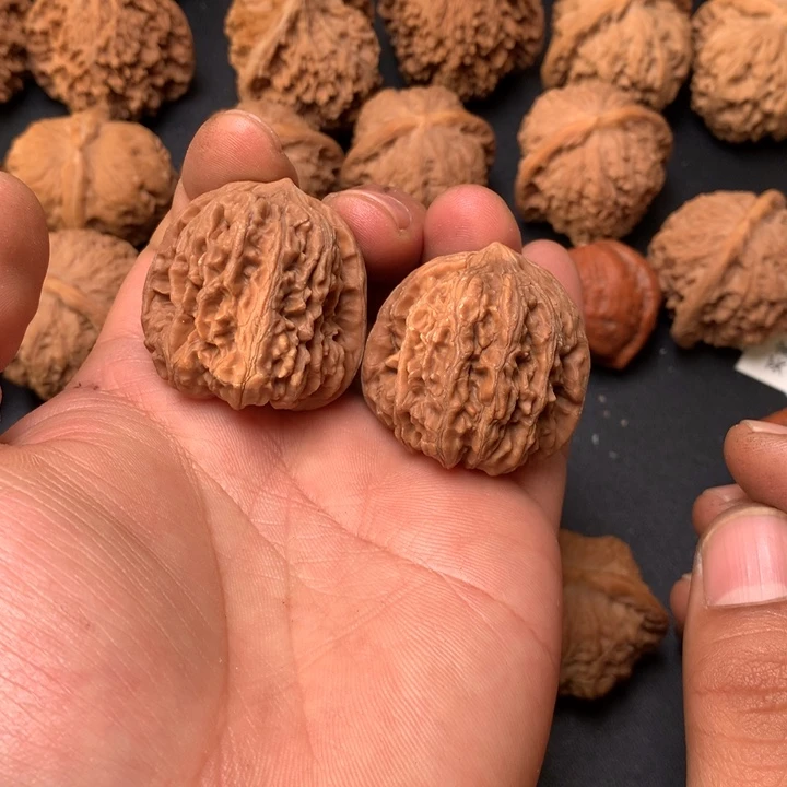 把件文玩核桃35凹底107