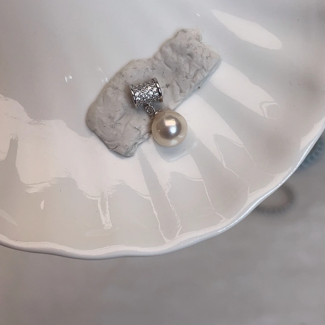 吊坠(不含链)海水珍珠银S925镶嵌