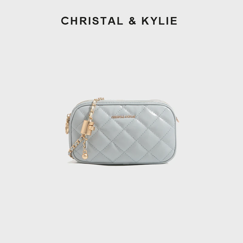 【CHRISTAL&KYLIE】新款2025斜挎手提单肩绣线小香风相机包CK8370