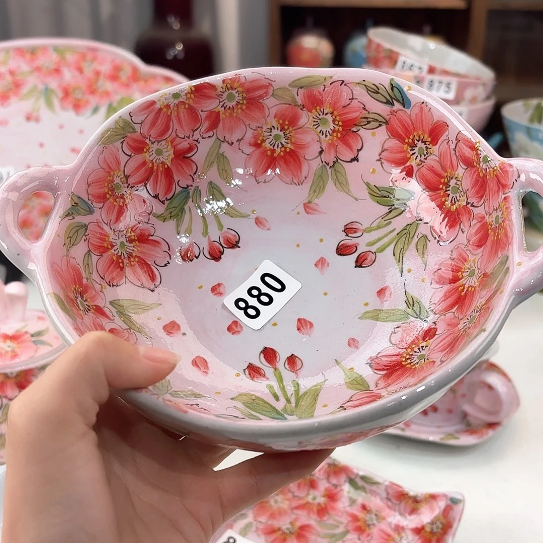 景德镇手绘高温釉下彩陶瓷茶具