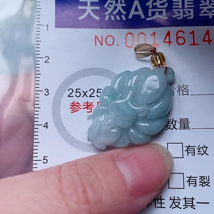 翡翠未镶嵌吊坠(赠链)