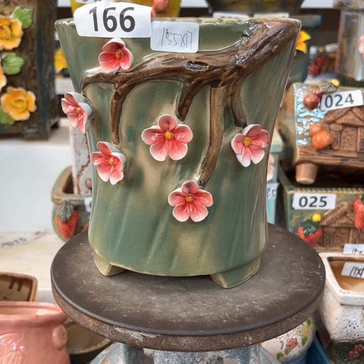 紫砂花盆粗陶材质多肉花盆