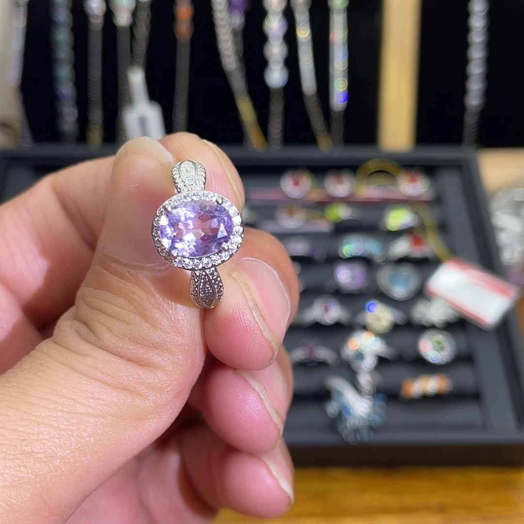 紫晶珠宝半成品未镶嵌