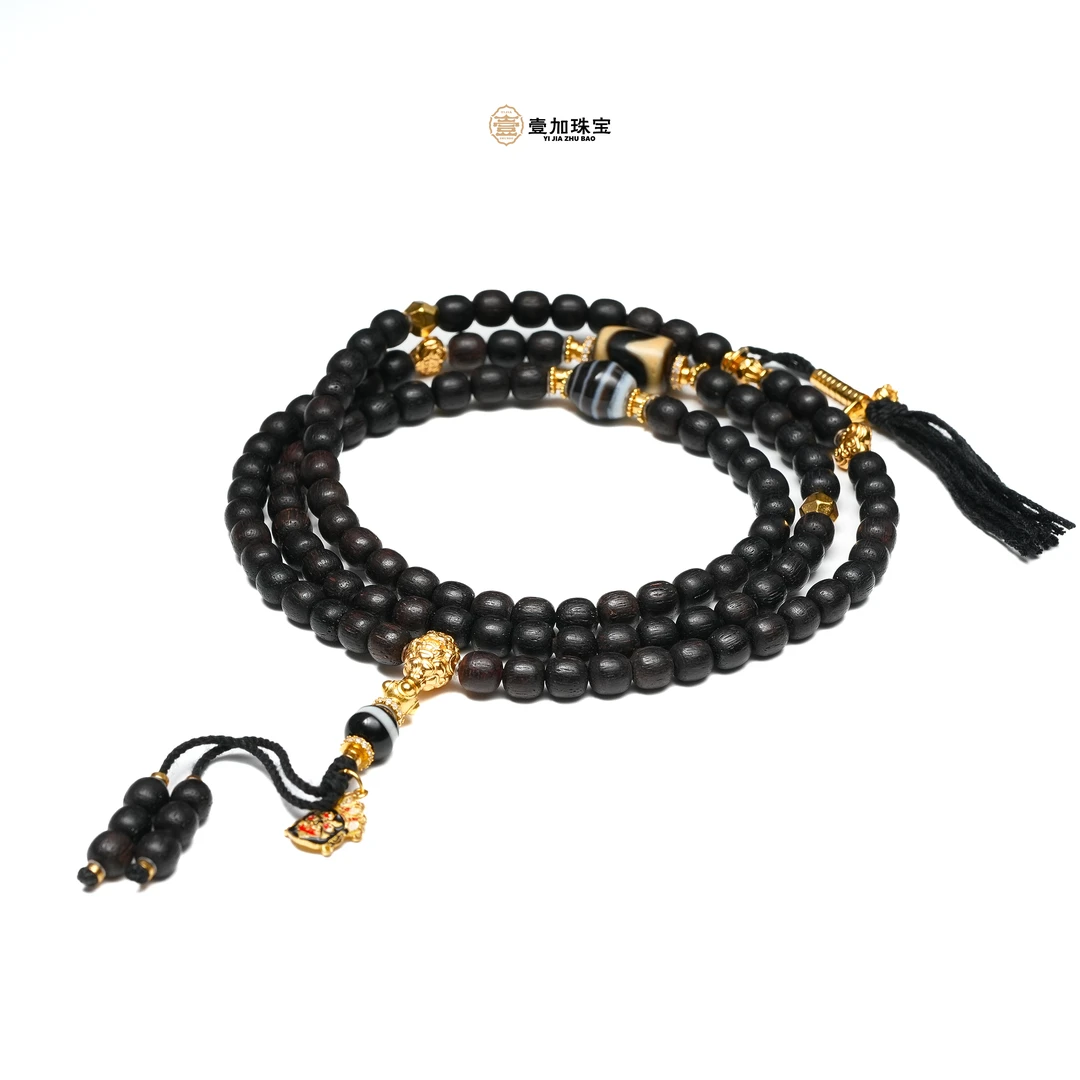 壹加师姐|手工设计降牙牙玛瑙多圈手串项链多样性发一6778c