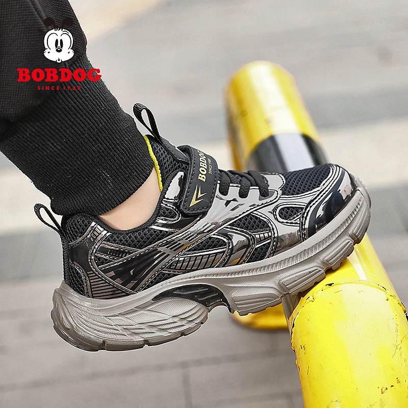 巴布豆男童老爹鞋春季新款儿童运动鞋子网面透气学生校园休闲百搭