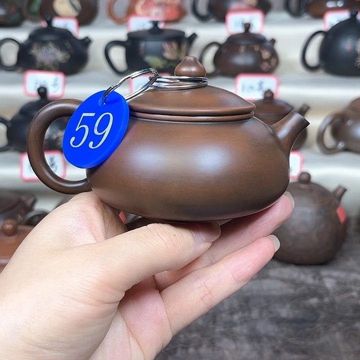 140毫升微微瑕纯手工寒江壶