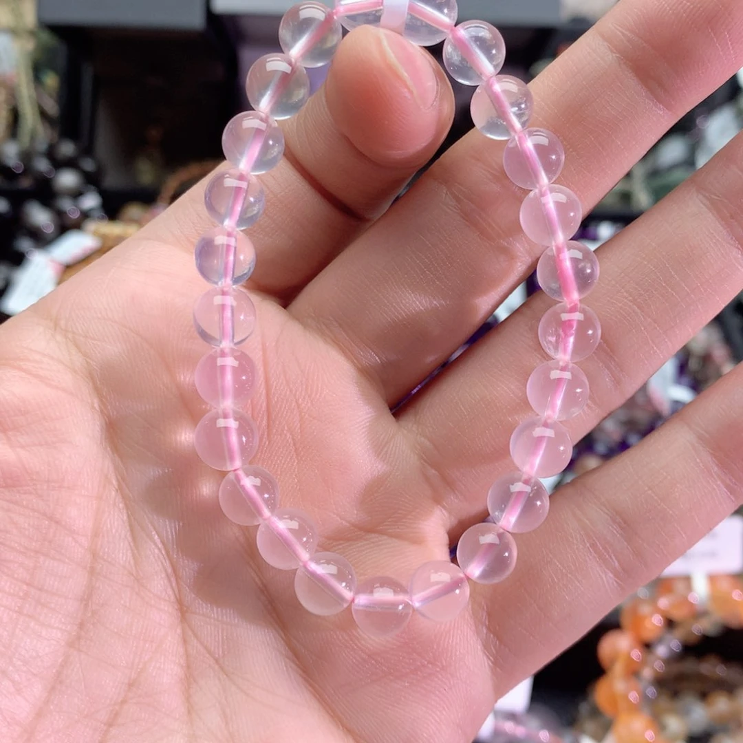 芙蓉石手链未镶嵌粉晶7