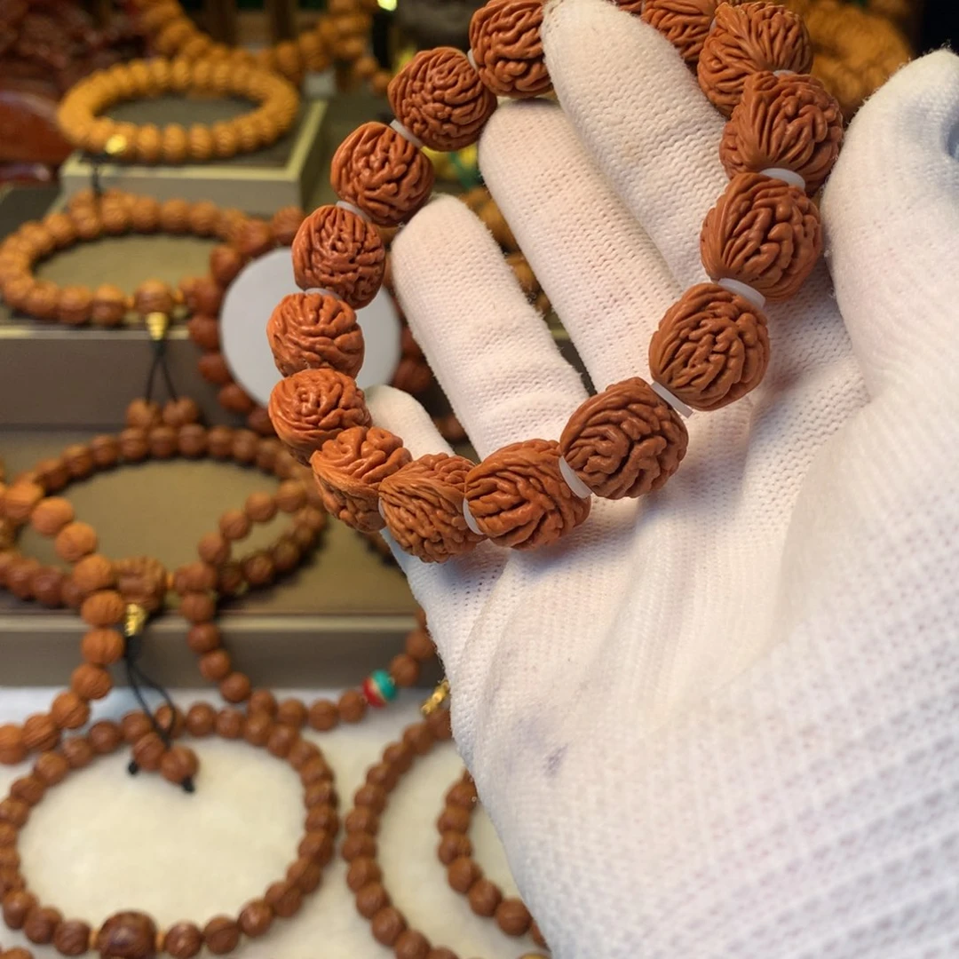 桃核手串秦岭龙纹