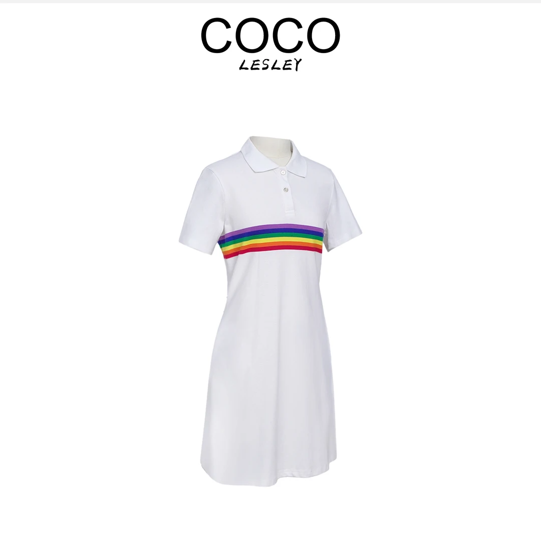 【COCO LESLEY】休闲长款POLO领短袖-6943