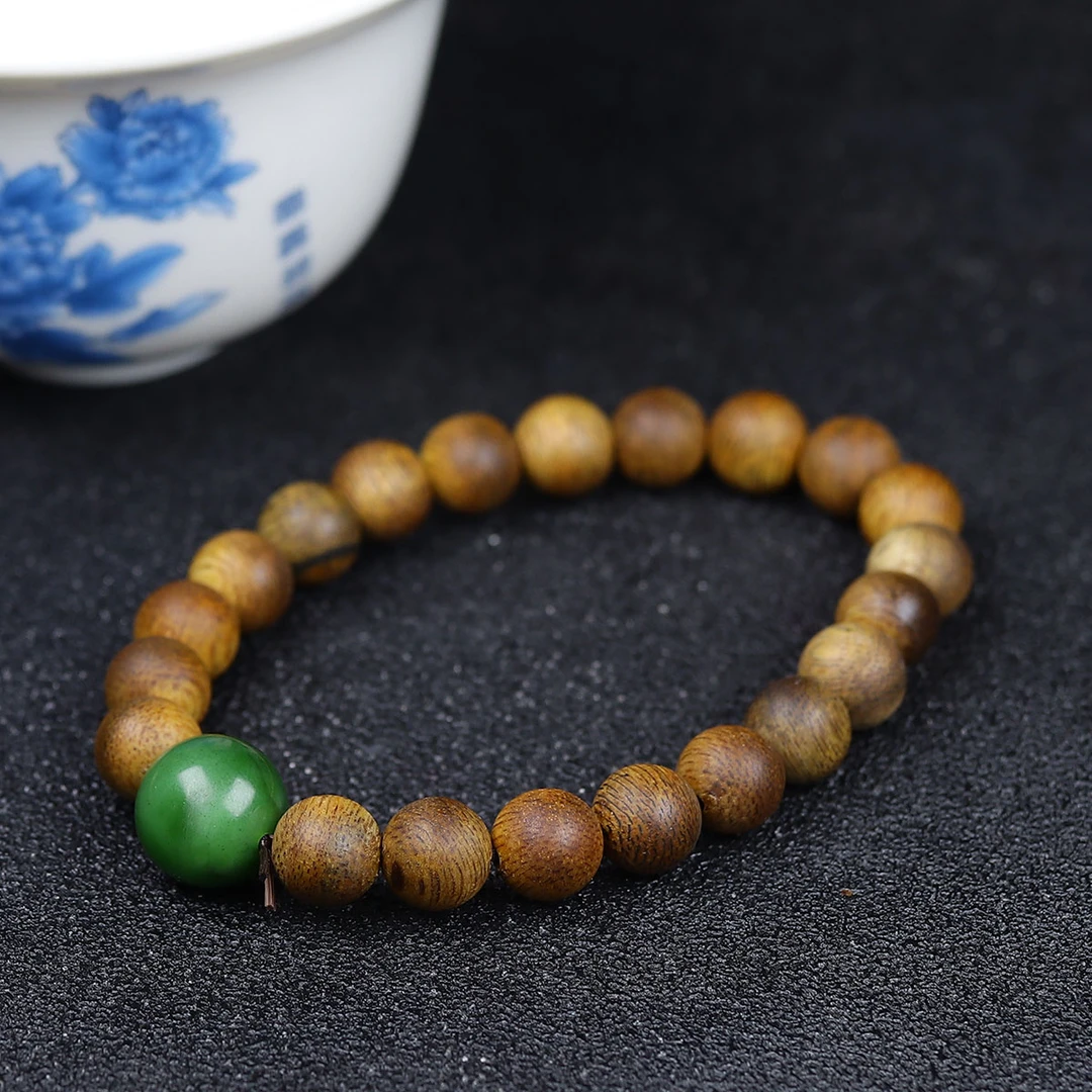 1214119和田玉碧玉手链