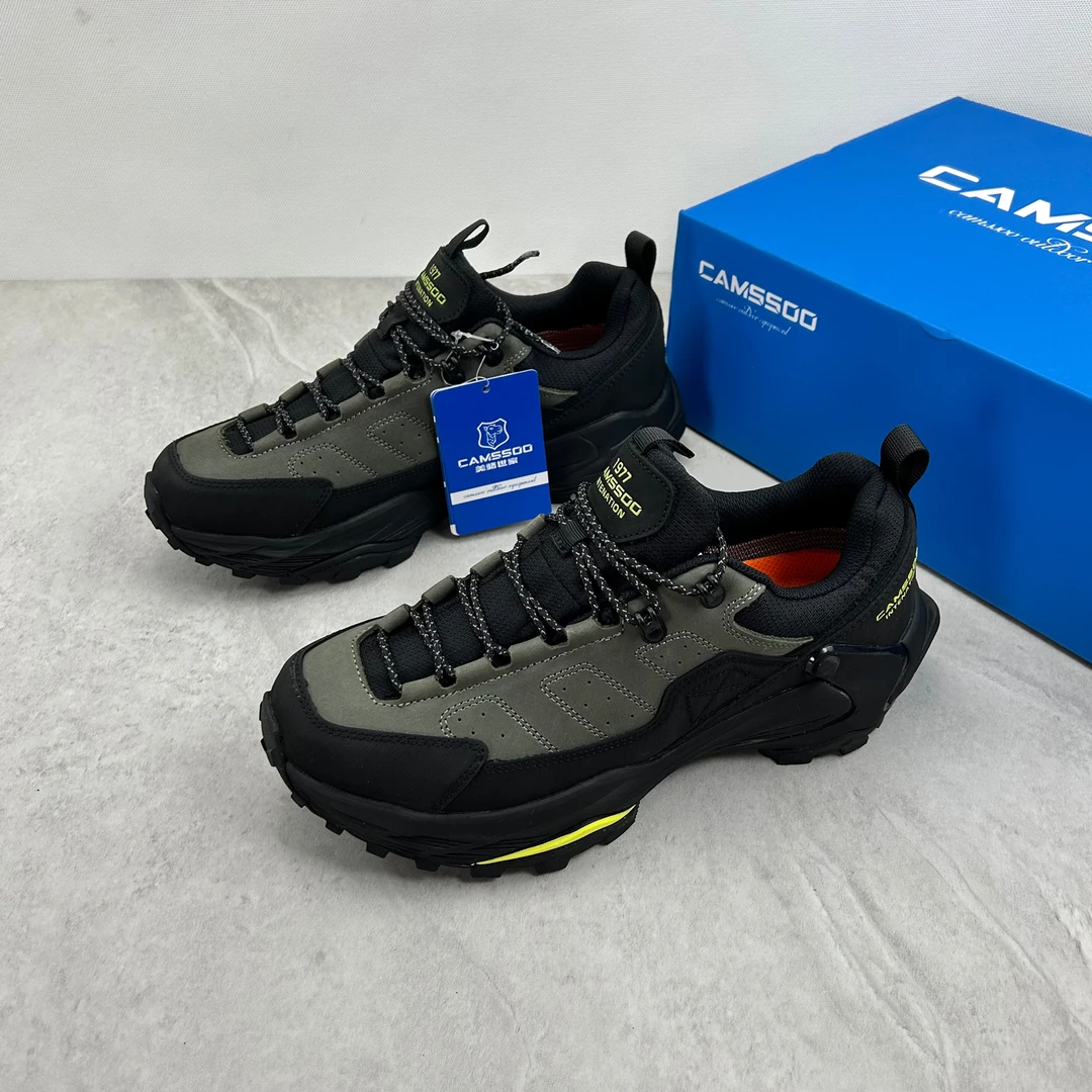 男士户外头层牛皮防滑耐磨百搭舒适时尚徒步登山鞋休闲运动低帮鞋