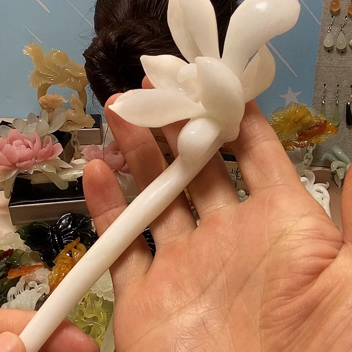 娇***姐岫玉未镶嵌发饰发簪