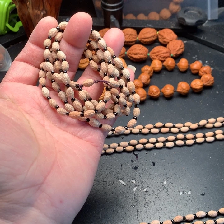 桃核吊坠光***?野生精品小核桃散籽68核