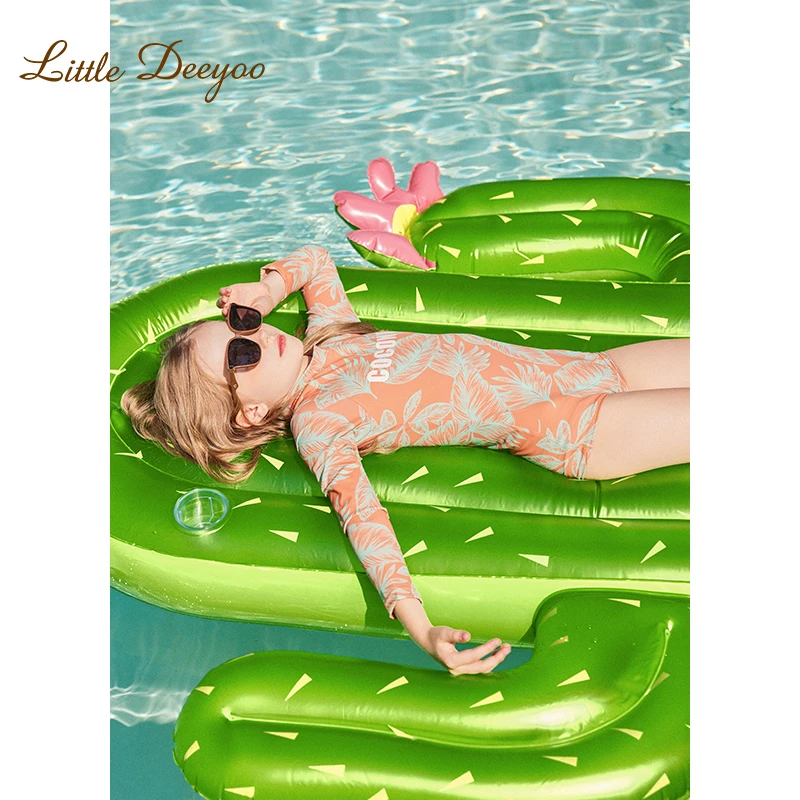 女童连体泳装夏装2025新款大童防晒游泳衣夏季女孩儿童泳衣速干