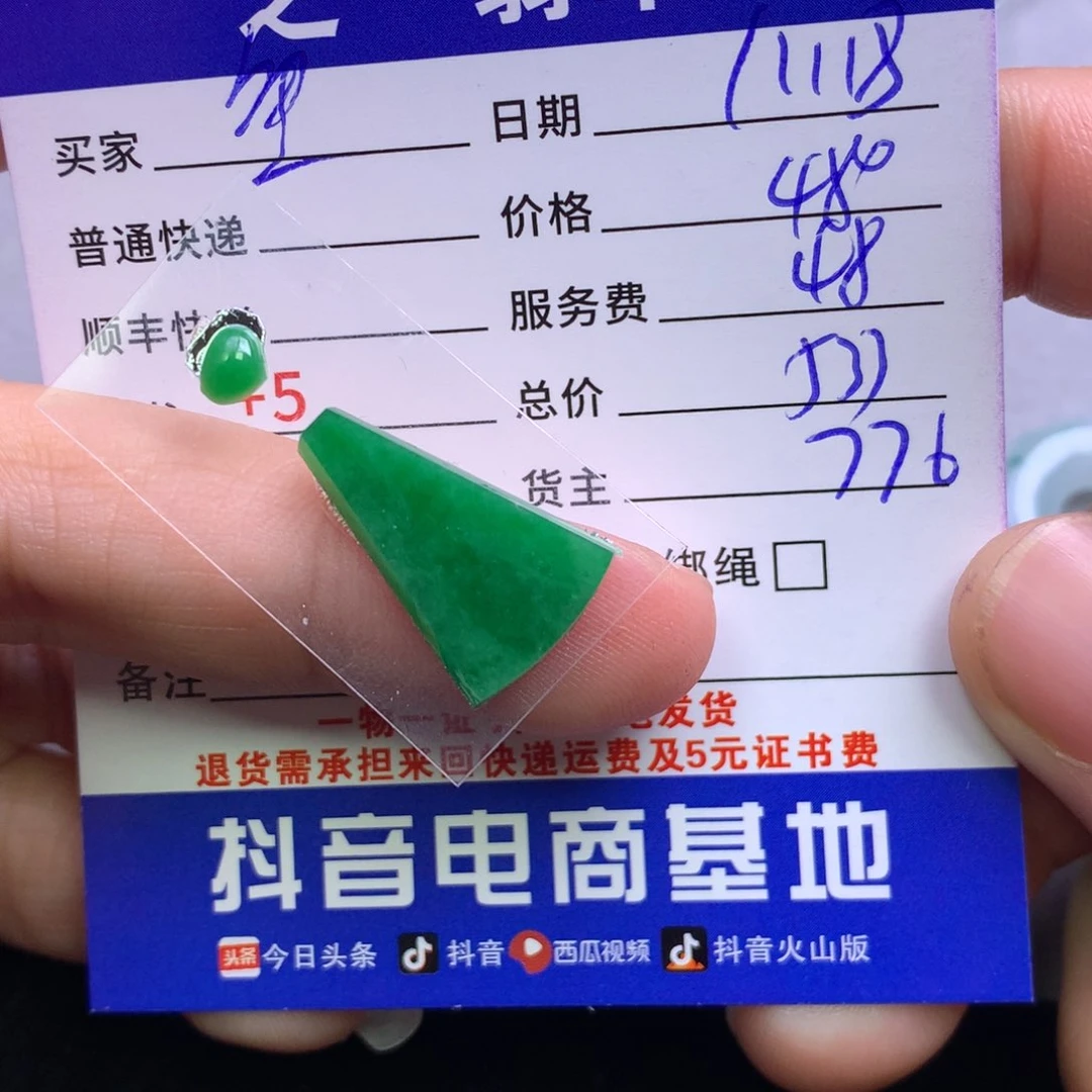 颈饰未镶嵌翡翠鱼*