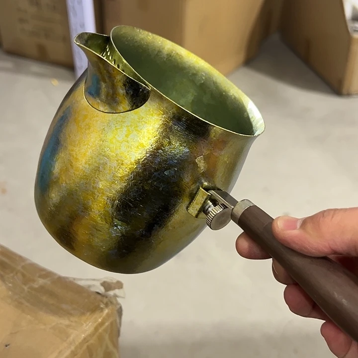 侧把 纯钛1000ml金色煮茶器