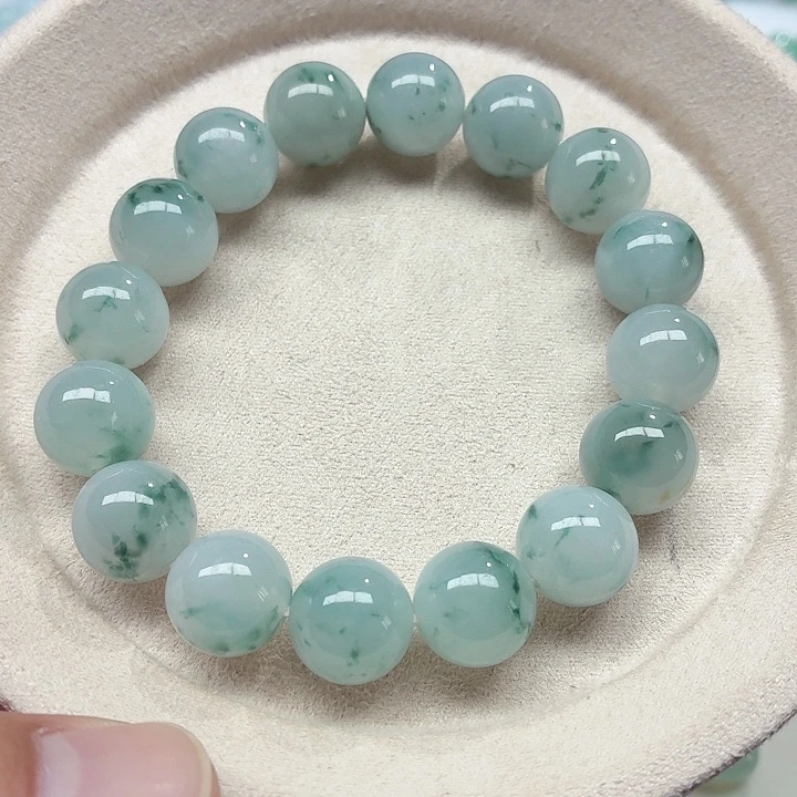 翡翠未镶嵌手链天然缅甸翡翠A货 卡12.8