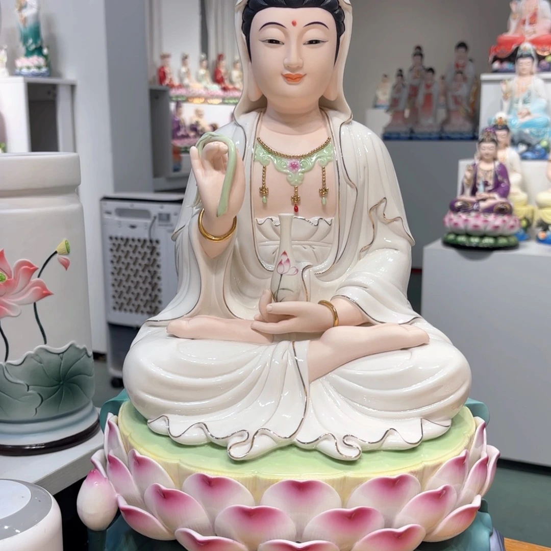 摆件瓷摆件观音18吋