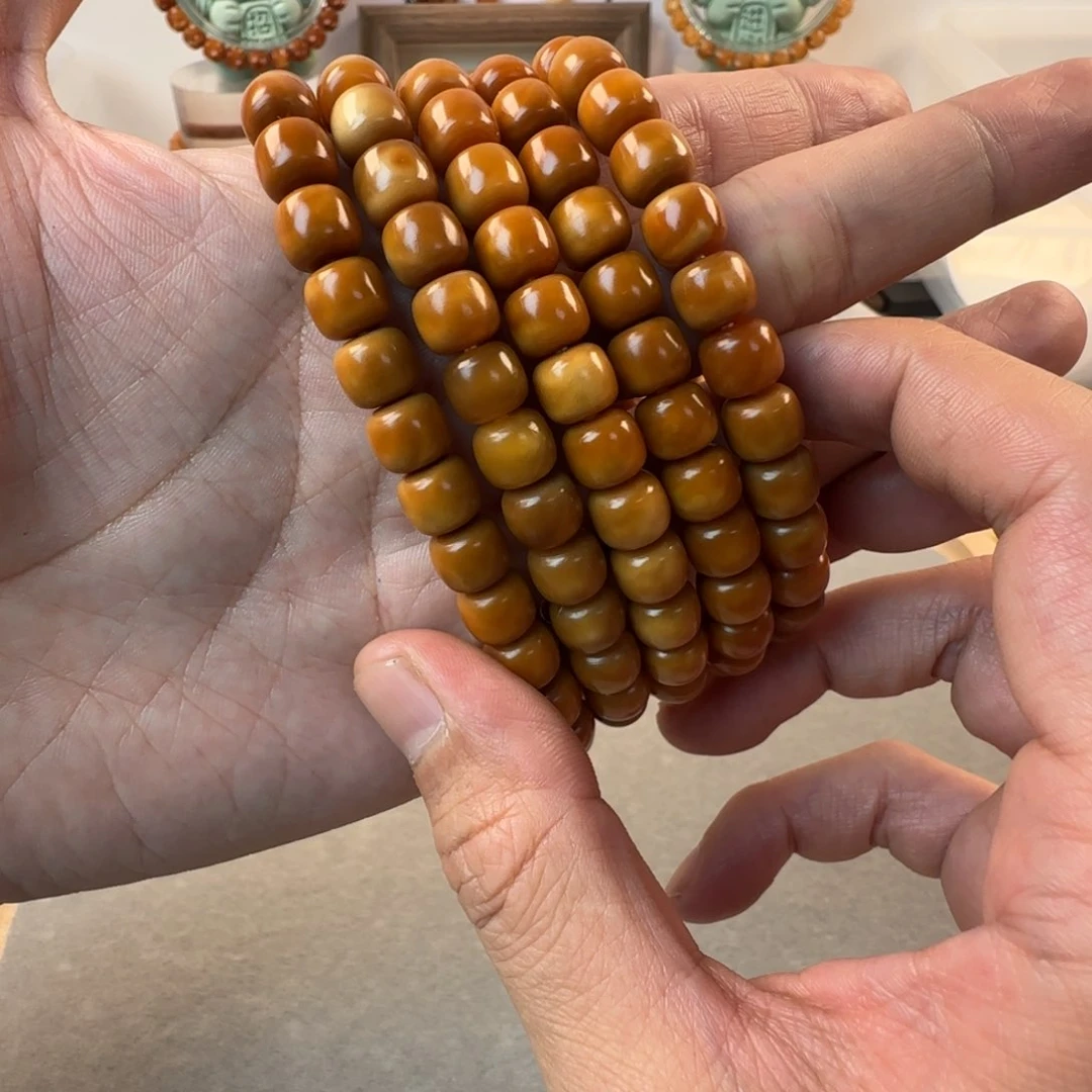 星月菩提吊坠特9×8藏玉化单圈龙脊菩提
