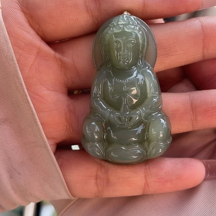 和田玉未镶嵌吊坠(不含链)50观音（木姐）