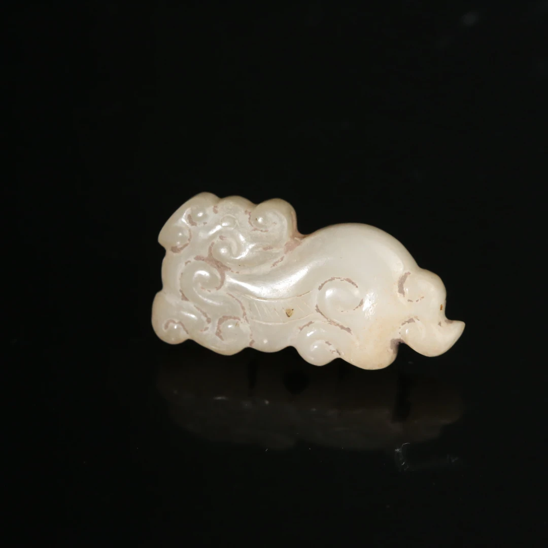 明代和田玉瑞兽WDZC2509211029