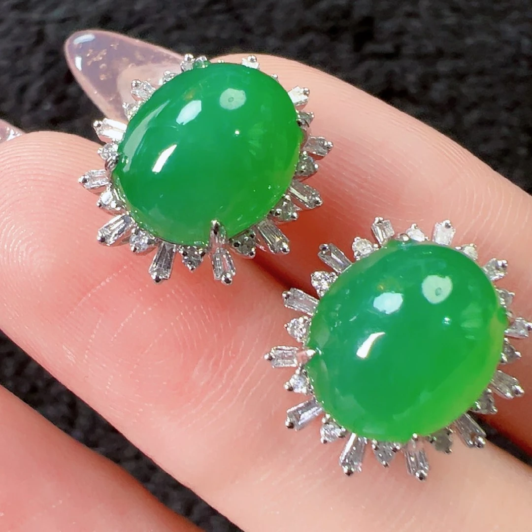 翡翠耳饰18K金镶嵌【福利款】签收后24小时鉴赏期