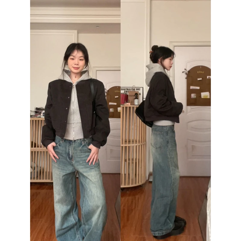 棒球服短款外套女2025新款夹克美式正肩上衣小个子开春穿搭巴恩风