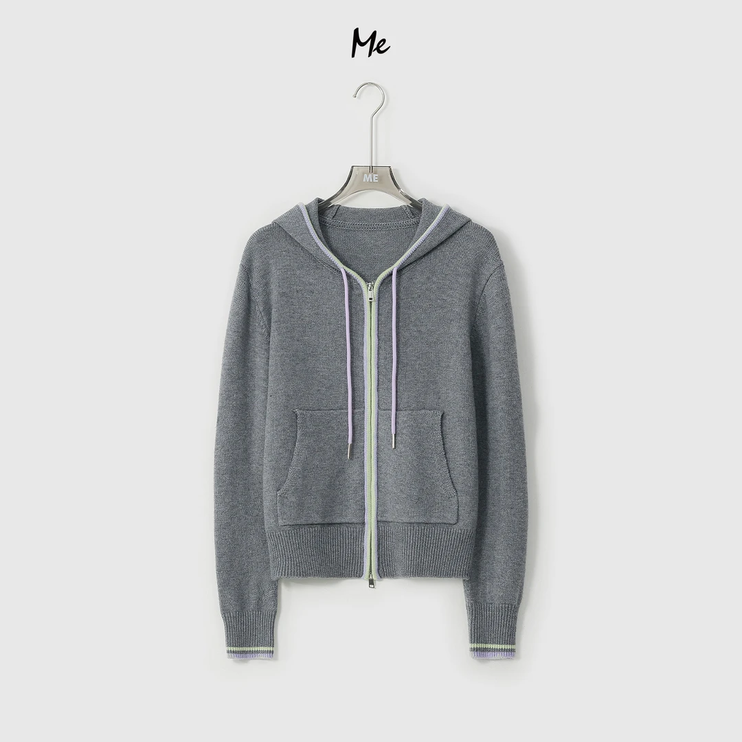 ME【薄荷夜】绵羊毛混纺舒柔亲肤不扎极简时尚百搭休闲毛衣MESA2559