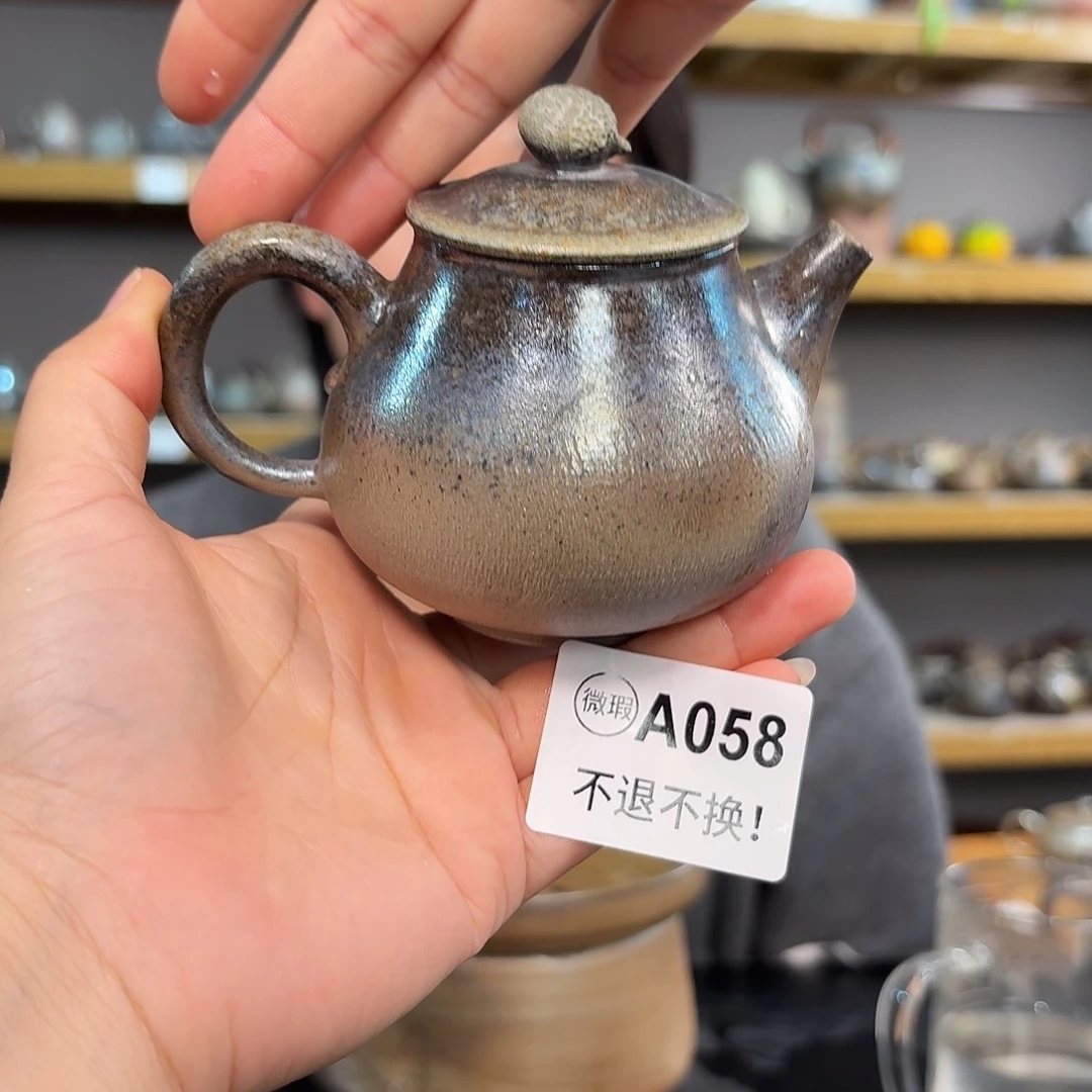 坭兴陶纯柴烧原矿泥料纯手工壶