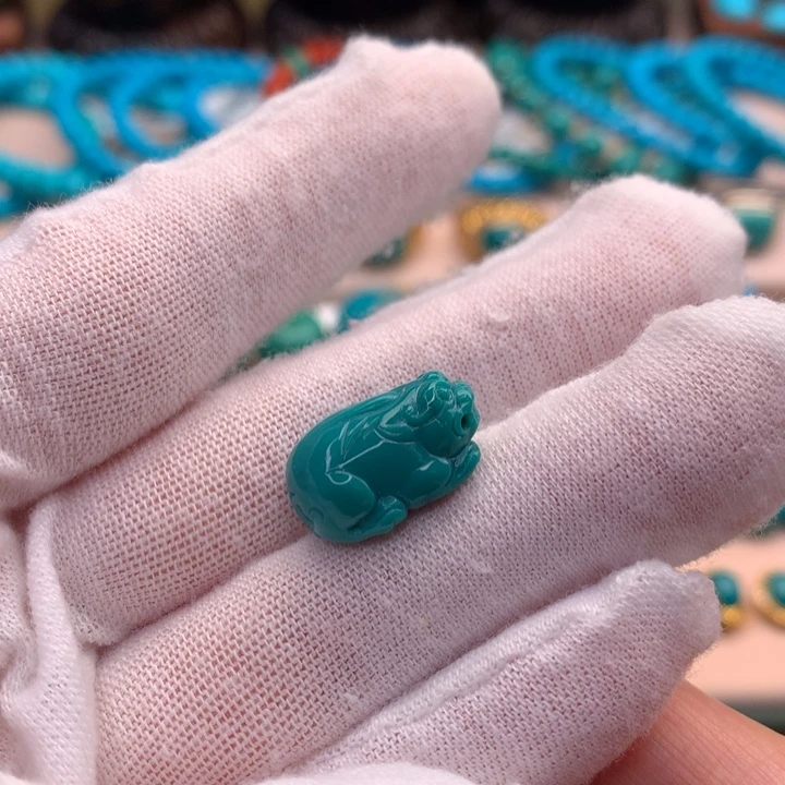 绿松石未镶嵌湖北天然原矿绿松石12