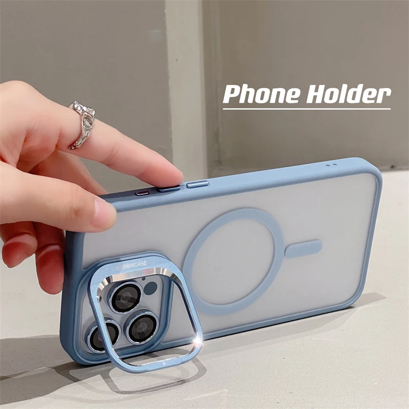 ins磁吸U1镜头支架适用iPhone16/15promax手机壳苹果14pro创意13
