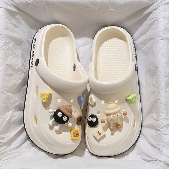 新款厚底EVA防滑增高鞋网红百搭不响洞洞鞋男女夏季沙滩外穿