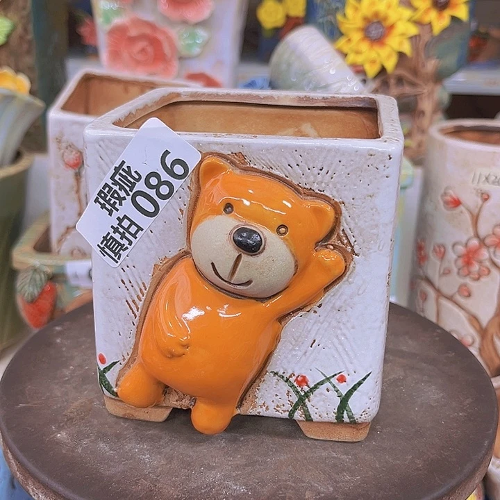紫砂花盆粗陶材质多肉花盆086