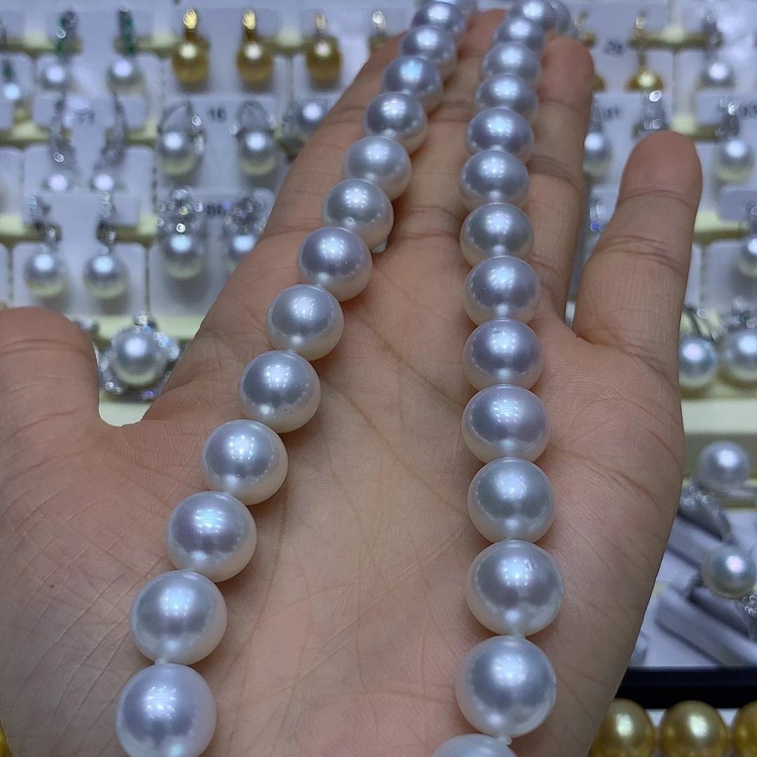 海水珍珠项链未镶嵌10-13mm澳白