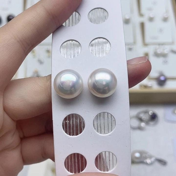 淡水珍珠耳饰银S925镶嵌灌*包