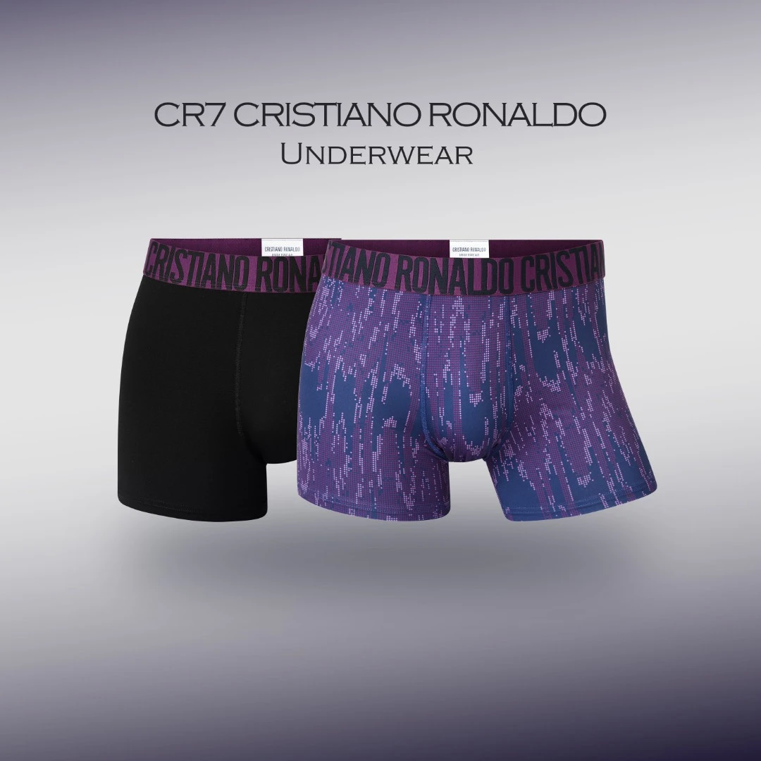 【升级款】CR7官方正品2025夏新款男士宽腰带透气凉感平角内裤2条装