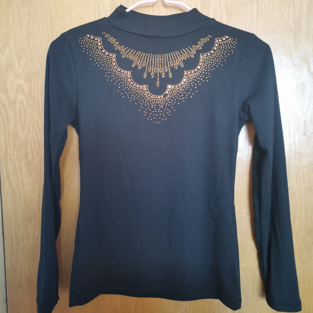 享米娜德绒碎钻女士秋冬加绒半高领内衣