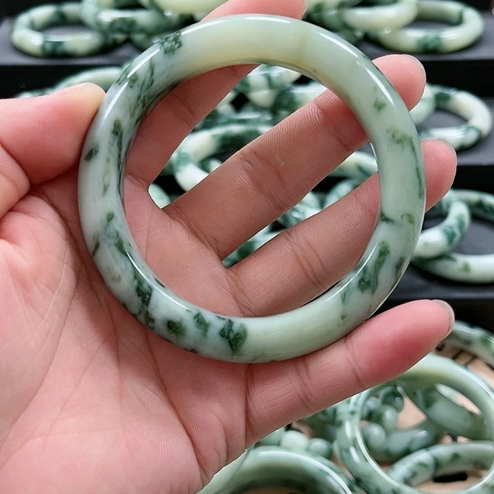 【闪购商品】透闪石-蛇纹石玉手镯未镶嵌初*✍