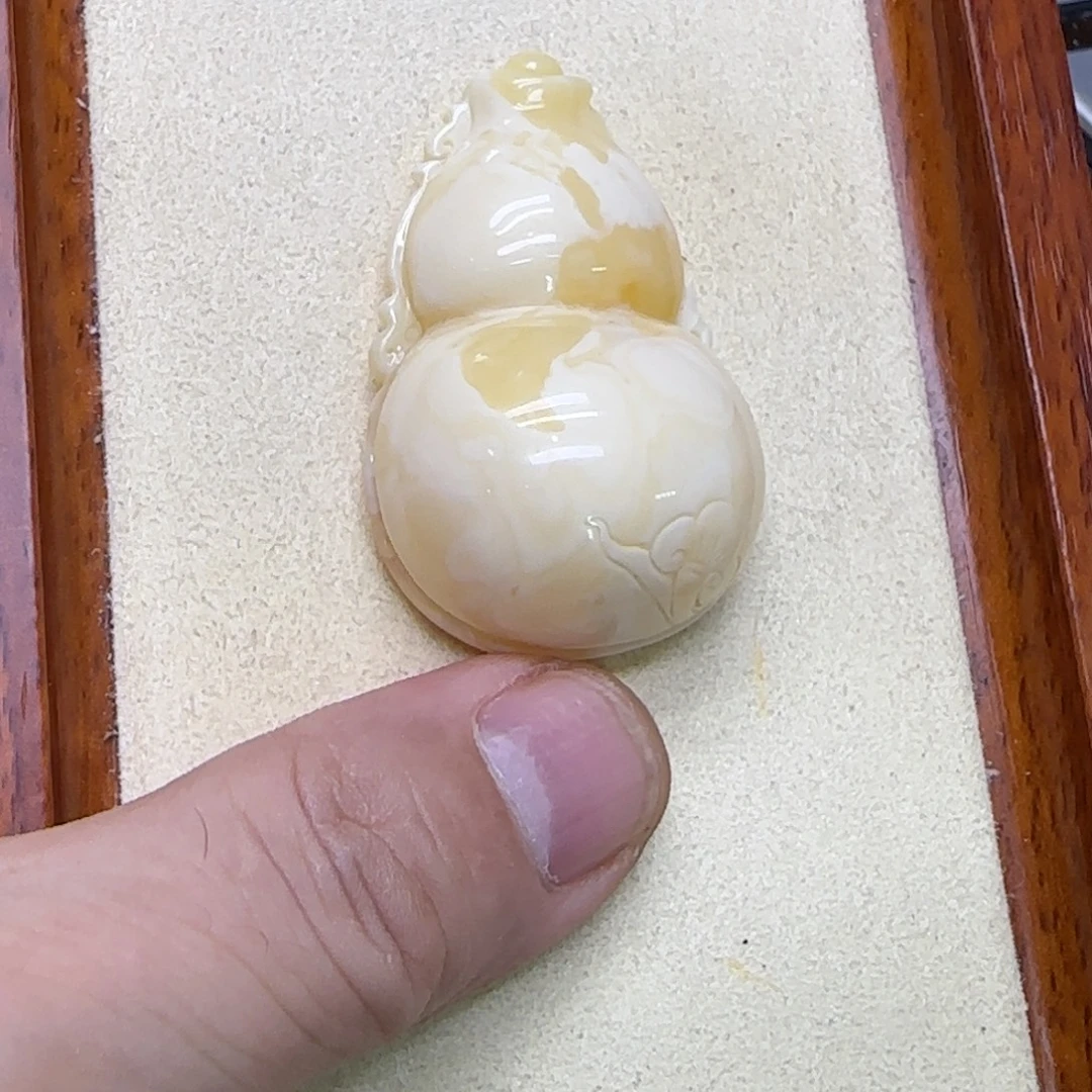 蜜蜡未镶嵌吊坠(赠链)蜜蜡葫芦吊坠